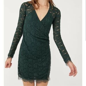 Free People Pearl Lace Mini Dress